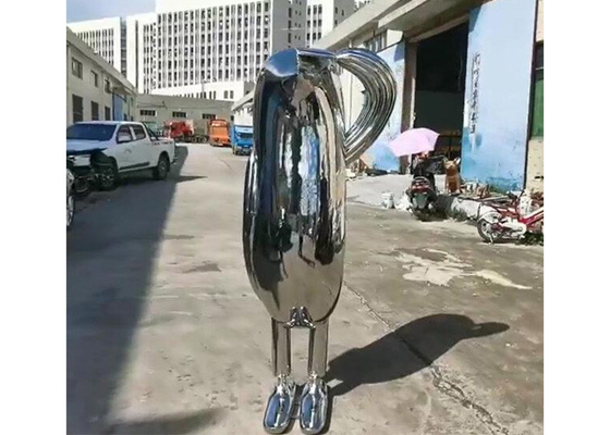 Modern Art Stainless Steel Abstract Man Sculpture Mirror Polished