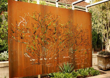 چین سفال Corten فولاد درخت دیوار مجسمه سازی هنر برای دکوراسیون باغ تامین کننده