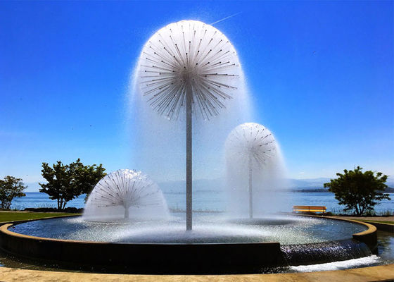 2M High Brushed Stainless Steel 316L Dandelion Fountain
