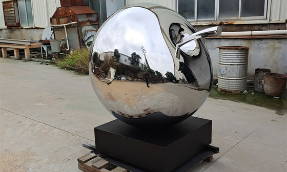 قیمت خوب تزئینات فضای باز مجسمه سیب میوه ای از فولاد ضد زنگ فلزی آنلاین