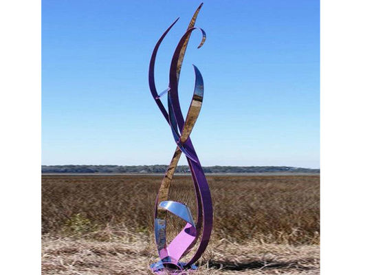 قیمت خوب مجسمه فلزی مدرن روبانی استیل ضد زنگ اندازه سفارشی آنلاین