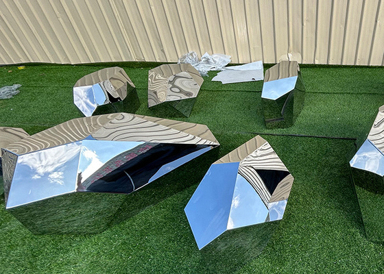 قیمت خوب اندازه های مختلف هنر فلزی باغ مدرن مجسمه سنگ فولاد ضد زنگ آنلاین