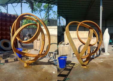 قیمت خوب دکوراسیون عمومی باغ Corten مجسمه سازی باغ فولادی بزرگ 120cm ارتفاع آنلاین