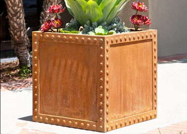 قیمت خوب گلدان های صنعتی Corten Corner برای ثبات خوردگی یارد / باغ آنلاین