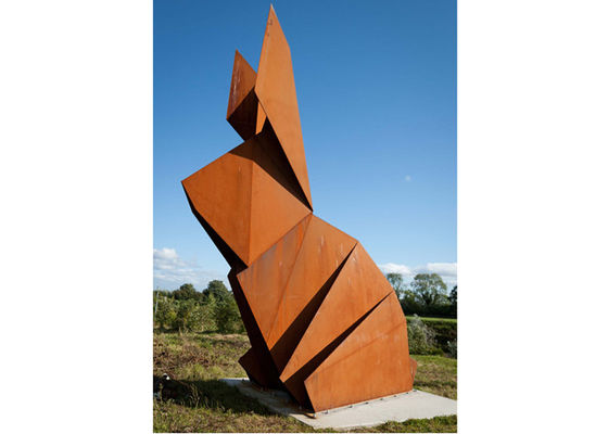 قیمت خوب بزرگ زنگ زده باغ فلزی Corten فولاد خرگوش مجسمه سازی دکوراسیون حیوانات آنلاین