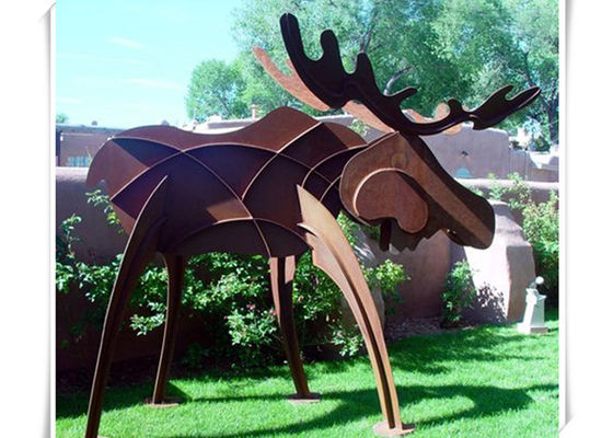 قیمت خوب حیوانات Corten Statue Moose Steel، Abstract Abstract سبک سبک هنر باغ وحش آنلاین