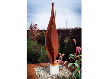 قیمت خوب گل Corten Steel مجسمه های باغی زنگ زده برای دکوراسیون مدرن آنلاین