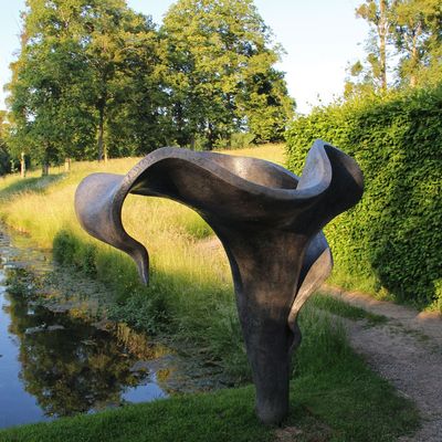 قیمت خوب تزئینی سفارشی باغ بزرگ فلزی برنز منظره مجسمه گل آنلاین