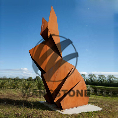Rusty Modern Outdoor Decoration Corten Steel Animal  Sculpture