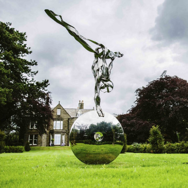 قیمت خوب هتل لابی خانه دکوراسیون منبع کارخانه مجسمه مجسمه ای فولاد ضد زنگ سفارشی آنلاین