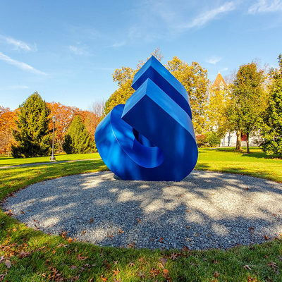 قیمت خوب نقطه فوکس منحصربفرد مجسمه فلزی آبی نقاشی شده برای حیاط، فضاهای تجاری و عمومی آنلاین