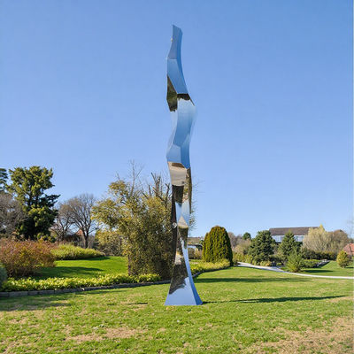 قیمت خوب هنر مدرن پولیش شده به صورت سفارشی باغ هندسی مجسمه بیرونی فولاد ضد زنگ آنلاین