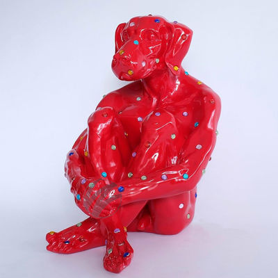 قیمت خوب مجسم سگ الماسی معاصر از جنس فایبرگلاس، یک اثر هنری چشم‌نواز برای دکور هتل، دفتر کار و باغ آنلاین