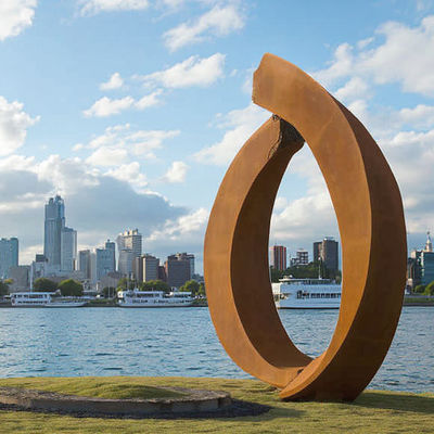 قیمت خوب هنر فلزی تزئینی سفارشی زنگ زده از جنس فولاد کورتن برای باغ مدرن از کارخانه مجسمه‌سازی حرفه‌ای آنلاین