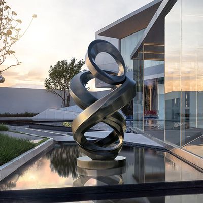 قیمت خوب SERENITY Mirror | Contemporary Abstract Stainless Steel Sculpture for Outdoor Garden آنلاین