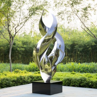 قیمت خوب Custom Modern Public Decoration Stainless Steel Spiral Sculpture آنلاین