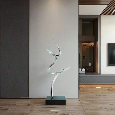 قیمت خوب Mirror Polished Modern Abstract Metal Art Sculpture Elegant Luxury Decor for Interior Spaces آنلاین