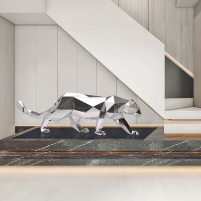 قیمت خوب مجسمه ی مدرن ژئومتریک پلپارد - مجسمه ی هنری از فولاد ضد زنگ برای تزئینات خانه و دفتر آنلاین