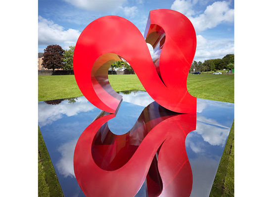 قیمت خوب رنگ قرمز نقاشی های مجسمه های مدرن باغ دکوراسیون شهر فولاد ضد زنگ شکل قلب آنلاین