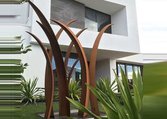 قیمت خوب چشم انداز باغی مسکونی Corten Steel Sculpture Reed طراحی پایداری خوردگی آنلاین