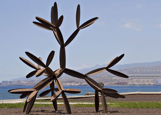 قیمت خوب Sculpture ورودی ضخیم 2.5mm در Corten Steel / 3D طراحی مجسمه فلزی سفارشی آنلاین