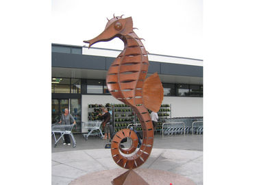 قیمت خوب بزرگ تزئینی Corten Steel Sculpture حیوانات فلزی اسباب بازی دریایی اسب آنلاین