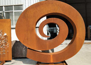 قیمت خوب باغ فلزی در فضای باز Corten Steel Sculpture زنگ زدگی به طور طبیعی طراحی اسپیرال آنلاین