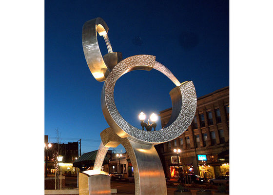 قیمت خوب مجسمه های معاصر فولاد ضد زنگ باغ فواره آب فولاد ضد زنگ آنلاین