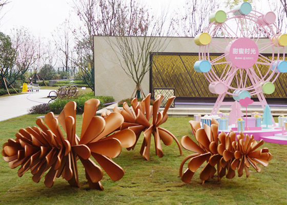 قیمت خوب فلز ضدزنگ مجسمه مخروطی کاج Big Out Door برای تزئینات باغ آنلاین