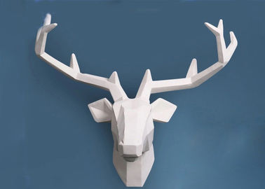 Metal Animal Painted Deer Stainless Steel Deer Wall Art Sculpture
