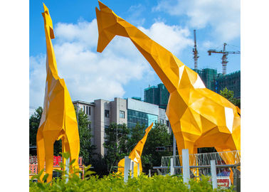 Public City Giant Stainless Steel Outdoor Giraffe Sculpture for Urban Landscape