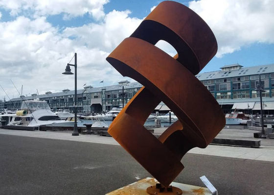 قیمت خوب مجسمه فولادی کورتن انتزاعی زنگ زده بزرگ برای باغ آنلاین