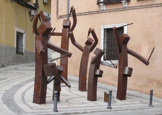 قیمت خوب ODM Rusty Man Play Instruments Corten Steel Sculpture آنلاین