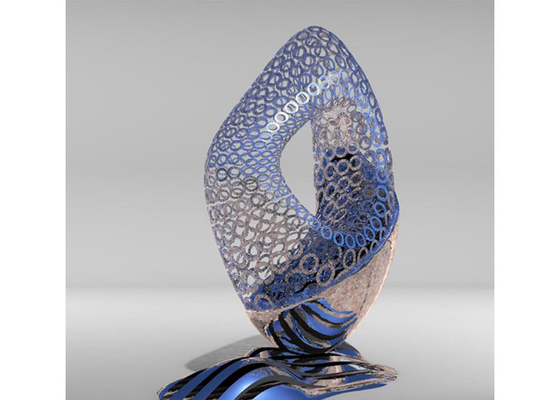 قیمت خوب مجسمه قایق بادبانی فولاد ضد زنگ 316 دکوراسیون فضای باز انتزاعی آنلاین