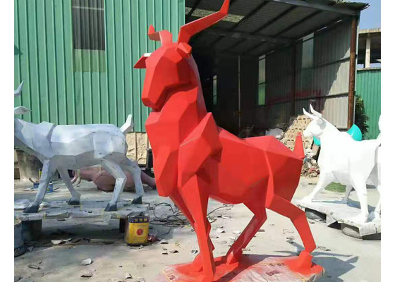 مجسمه فایبر گلاس در فضای باز گوزن فیگور حیوان اندازه واقعی برای دکوراسیون باغ