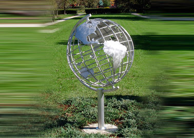 قیمت خوب مجسمه سازی از جنس استنلس استیل تزئینی با شکل نیمه مریدین گلوب آنلاین
