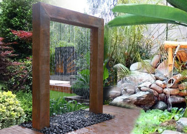قیمت خوب Corten Steel Rain Curtain Water Feature Water Curtain Fountain اندازه های مختلف آنلاین