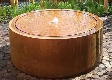 قیمت خوب تکنیک جعل Corten Steel Table Water، Table Art Water Round Table آنلاین
