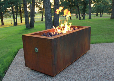 قیمت خوب شکل مستطیلی Corten فولاد کوره آتش برای Patio حرارت دادن آب و هوا مقاوم در برابر آنلاین