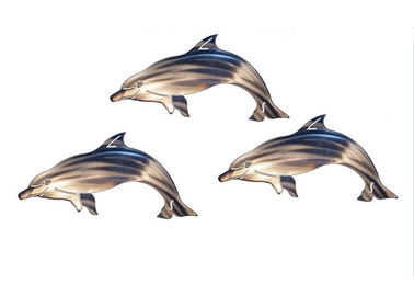 قیمت خوب سفال Delighted فلزی Dolphin دیوار آویز، دلفین دیوار مجسمه های فولادی ضد زنگ آنلاین