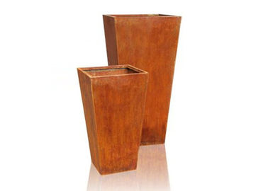 قیمت خوب باغ سفارشی Corten Steel Planter OEM / ODM قابل قبول 120cm بلند آنلاین