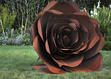 قیمت خوب مجسمه سازی فولاد Corten گل، مجسمه های فلزی باغ فلزی آنلاین