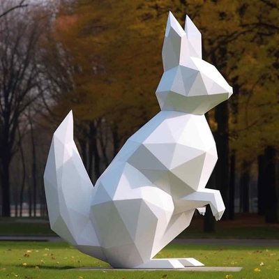 New Design Rabbit Fiberglass Painted Animal Decorative Art Sculpture