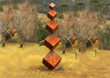 قیمت خوب مجسمه های بزرگ دکور شکلات مجسمه های باغ فلزی Corten Steel Rusty Finish آنلاین