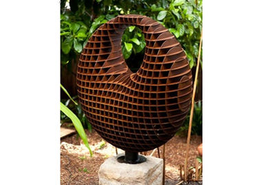 قیمت خوب دکوراسیون لانه زنبوری Corten Steel Sculpture، مجسمه های فلزی Garden Metal آنلاین