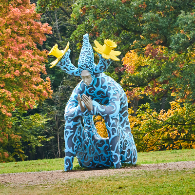قیمت خوب Large Outdoor Botanical Sculpture - Fiberglass Nature-Themed Art Installation for Gardens آنلاین