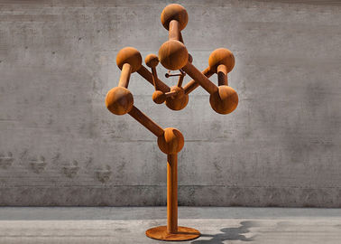 مجسمه سازی فولادی زیبا Corten Corner، هندسه هندسی هنر باغ وحش
