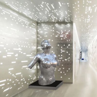 قیمت خوب Custom Life Size Abstract Stainless Steel Female Bust Sculpture With Size 120cm Height آنلاین