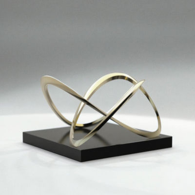 قیمت خوب High-Gloss Golden Intertwined Sculpture - Luxury Interior Art Decoration for Commercial Space آنلاین