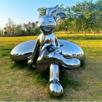 قیمت خوب Cartoon Animal Character Sculpture Decoration Stainless Steel Mirror Polished Statue آنلاین